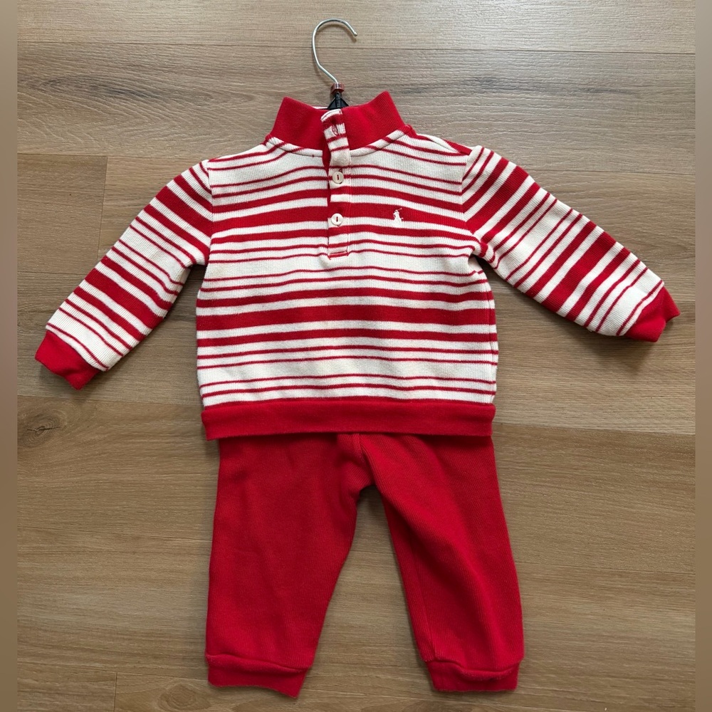 NWT. Ralph Lauren Baby Cotton 2PC Playset, Size 24M